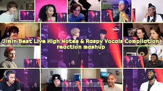 BTS Jimin Best Live High Notes amp Raspy Vocals Compilation｜reaction mashup [upl. by Faubion]