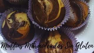 ✨Muffins Marmoleados Super ESPONJOSOS 👌Sin Gluten 😋Receta Fácil [upl. by Claudina]