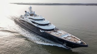 Mohammad bin Salman alSaoeds 1339m 439’4” yacht Serene had yard trials yesterday [upl. by Paske]