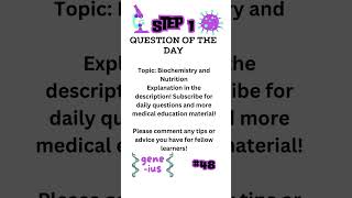 USMLE STEP 1 Question of the Day 48 [upl. by Nylrebma]