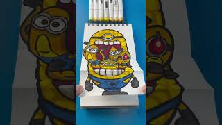 How to draw Mega Minions artlandhowtodraw art shorts [upl. by Ttesil]