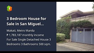 3 Bedroom House for Sale in San Miguel Village Makati [upl. by Tobe]