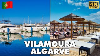 VILAMOURA Algarve Luxury Resort Portugal 🇵🇹  Vilamoura Marina amp Beach Walking Tour [upl. by Tabib]