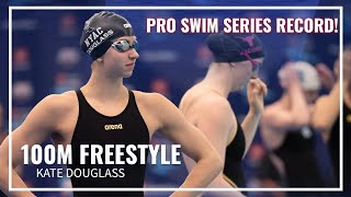 Kate Douglass Ties Pro Swim Series Record in Womens 100M Freestyle  TYR Pro Swim Series Knoxville [upl. by Eittik]