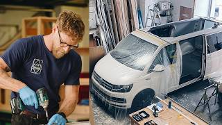 Fitting an elevating roof to a VW T6 [upl. by Bently]