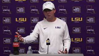 LSU Offensive Coordinator Joe Sloan Press Conference [upl. by Klinges]