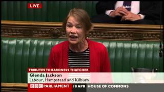 Glenda Jackson launches tirade against Thatcher in tribute debate [upl. by Clellan]