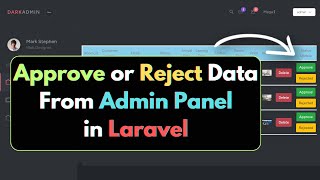 Approve and Reject Booking from Admin Panel in Laravel  Hotel Management System Project Tutorial [upl. by Lorien]