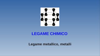 Lezioni di chimica  Legame chimico  16 legame metallico metalli [upl. by Ardith]