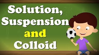 Solution Suspension and Colloid  aumsum kids science education children [upl. by Ognimod148]