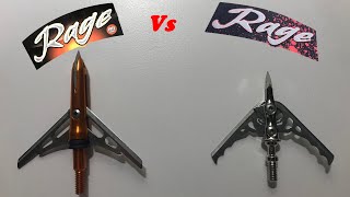 Broadhead Comparison Rage Crossbow X Blade vs Rage Hypodermic NC [upl. by Haibot]