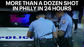 More than a dozen shot in Philadelphia over 24hour period [upl. by Ramel]