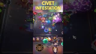 CIVET INFESTATION 🕷️🐱🐛 shorts autochess autochessmobile [upl. by Concettina]