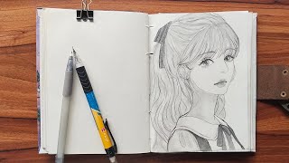 How to draw Anime girl drawing step by step Anime girl drawing Manga drawing animedrawing art [upl. by Harwell281]