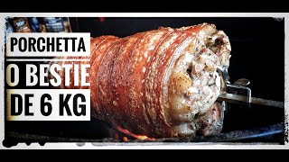 PORCHETTA originala la rotisor Weber GratarulluiRăzvan Weber porclarotisor [upl. by Retsel]