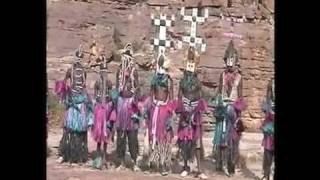 Mali Tribe in Dogon Valley with traditional masks [upl. by Otsedom]