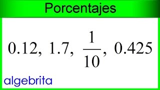 Expresar en porcentaje números decimales y fraccionarios 271 [upl. by Pascale]