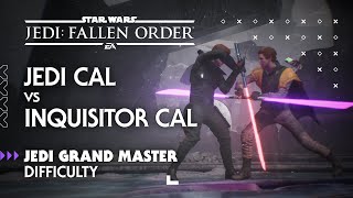 Star Wars Jedi Fallen Order — Jedi Cal vs Inquisitor Cal  Jedi Grand Master Difficulty  No Damage [upl. by Notfilc]