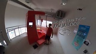 Wodny Park Tychy Aqualoop Freefall Looping Trapdoor 360° VR POV Onride [upl. by Adnohsed]