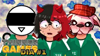 SQUID GAMES de Shadoune666 DIA 1  Party Thinner Games 🦑👀🗣🔥 [upl. by Calvin955]