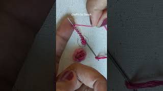 How to embroider bullion knot stitch  Brazilian Hand embroidery Lesson  Boolean knot stitch [upl. by Benjie]