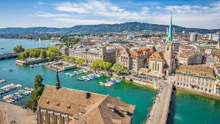 ZURICH SWITZERLAND  Walking tour around BAHNHOFSTRASSE and City Center [upl. by Healey]