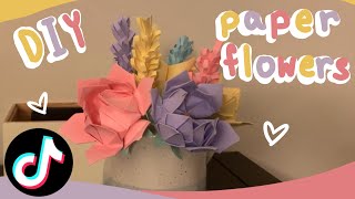 how to make paper flowers  based on easy and popular TikTok tutorials [upl. by Epifano]