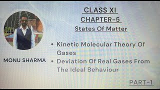 States of Matter  Kinetic Molecular Theory of Gases and Deviation of real gases part1 CBSE [upl. by Krause662]