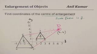 Enlarge objects with center of enlargement inside or outside Dilation GCSE [upl. by Eugnimod]