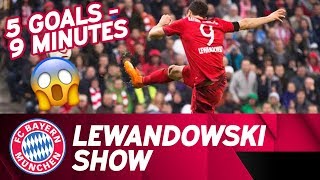 5⃣ Goals in 9⃣ Minutes Lewandowski Show  Time Lapse  FC Bayern  VfL Wolfsburg [upl. by Nobell]