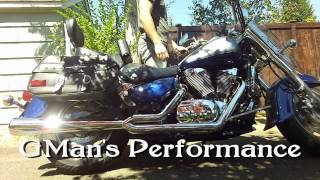 GMan Industries Performance Exhaust vs Vance amp Hines for Suzuki VL1500 LC [upl. by Harrak]