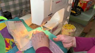 Dryer sheet quilting finishing the project [upl. by Alicsirp826]