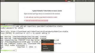 How to Update Kdenlive Video Editor to Latest Version Linux Ubuntu [upl. by Elton]