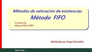 34 Ejemplo de método FIFO o método PEPS en la valoración de existencias [upl. by Haggerty76]