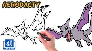 How To Draw Aerodactyl  Draw Pokemon Easy Step By Step [upl. by Kiki188]