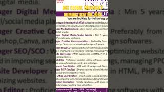 DBS GLOBAL university dehradun jobs employment employmentnews trending viralvideo job [upl. by Irafat]