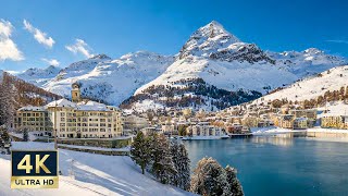 St Moritz Switzerland 🇨🇭 4K Winter Walking Tour 2024 [upl. by Ram852]