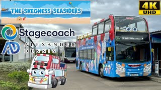 Stagecoach East Midlands The Seasider 1 Skegness to Ingoldmells ADL Enviro400 Hybrid OpenTop Bus [upl. by Haggai]