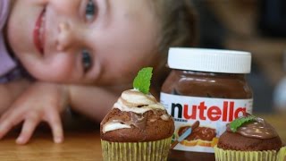 Domowy Przepis na babeczki czekoladowe z nutellą Nutella mufin [upl. by Hgielime]