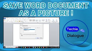 How To Save A Word Document As A Picture [upl. by Uv]