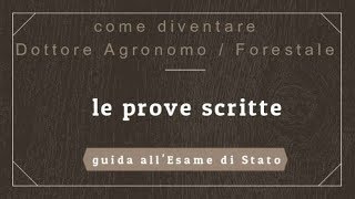 Dottore Agronomo guida allEsame di Stato  3 parte [upl. by Jodee]