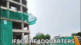 Gift City New Building Construction Work  IFSCA Head Quarters Gift City  Sez Area Vlogger Press [upl. by Ahsikan]