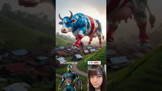 💥 Superheroes Avengers Cow 🥰 Marvel ✅ shorts avengers marvel superlulu [upl. by Zipah]