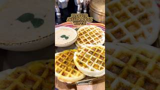 Turn your leftover dosa batter into crispy spicy Masala Dosa Waffles nowaste leftoverrecipefood [upl. by Raynah]