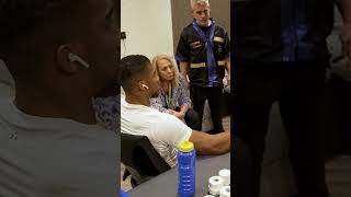 Anthony Joshua Wraps Hands For Otto Wallin Fight 🤛 [upl. by Alec]