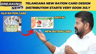 Telangana New Ration Card  New Design  Digital Ration Card  New Decision on Ration Card  Latest [upl. by Pepita999]