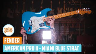 Fender American Professional II Strat Miami Blue  FIRST LOOK [upl. by Snehpets872]