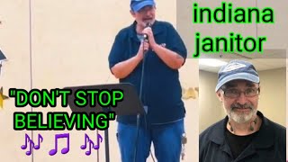 Indiana School Janitor sings dont stop believing  Richard Goodall VIDEO [upl. by Willyt]