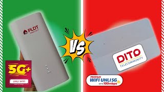 PLDT 5G H153381 vs Dito 5G H151370 prepaid modemrouter comparison [upl. by Glynnis]