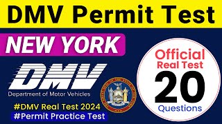 NEW YORK DMV Permit Test  20 Real Test Questions [upl. by Bilow]